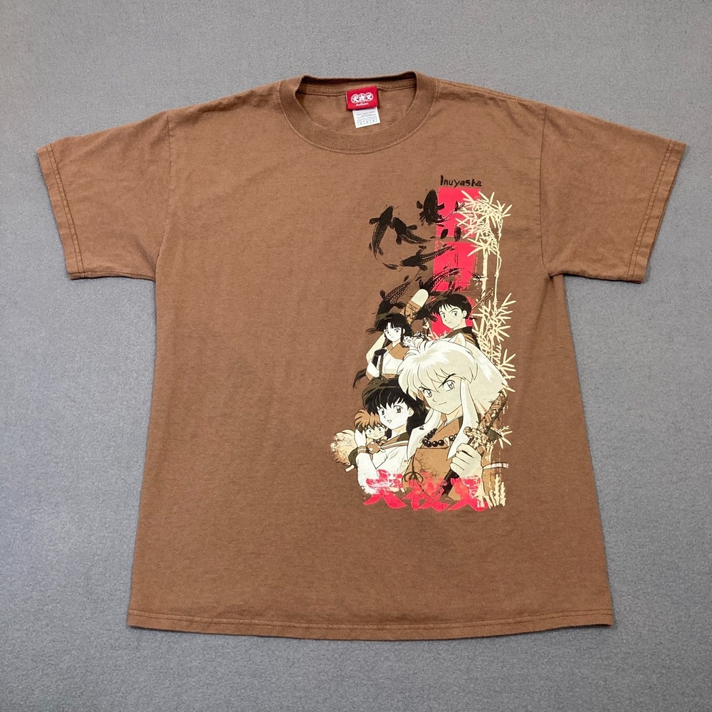 Inuyasha Vintage Y2K T-shirt Mens Medium Adult Swim Magna Anime Japanese Cartoon